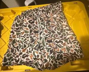 Unbranded Hunting Camo Pattern Drawstring Elastic Waist Athletic Shorts